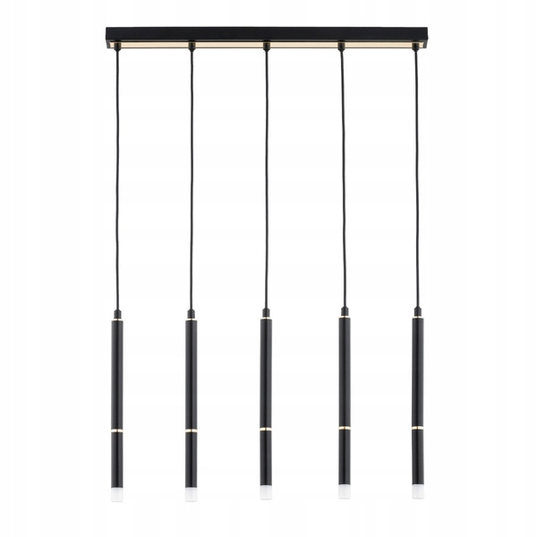 Závesná lampa 5xG9 čierna/zlatá 10W Derany Alfa