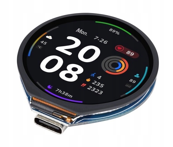 ESP32-S3 s dotykovým LCD displejem 1.28 palců Accelerometer a Gyroscope Senso