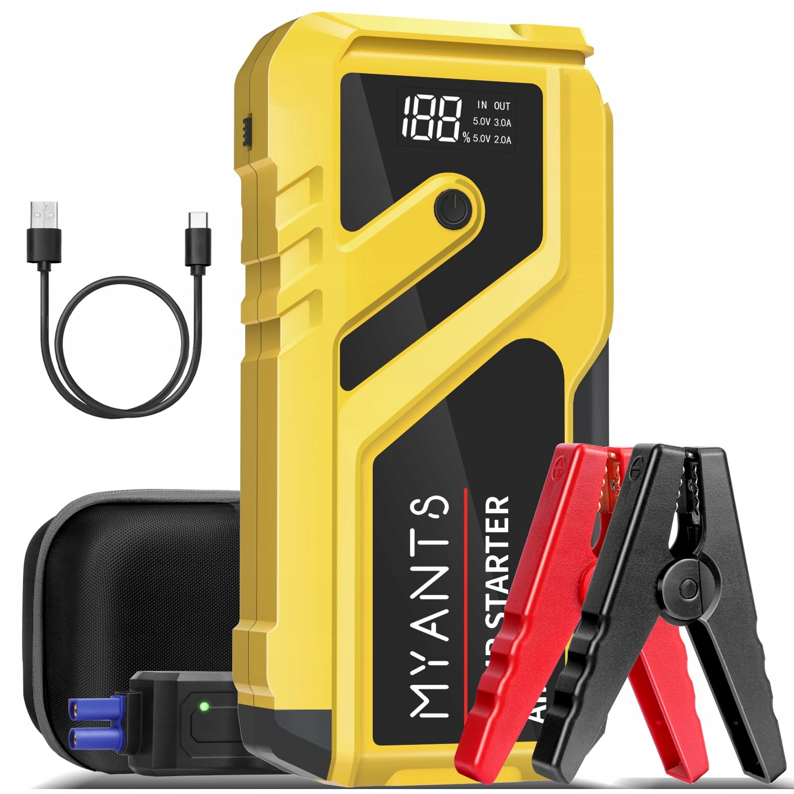 MyAnts Powerbank Štartovacia 2000A do auta 12V Usb Led Baterka