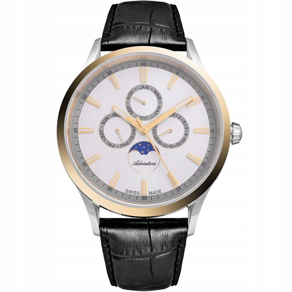 Pánské Hodinky Adriatica na řemínku A8280.2213QF Multifunkční Swiss Made