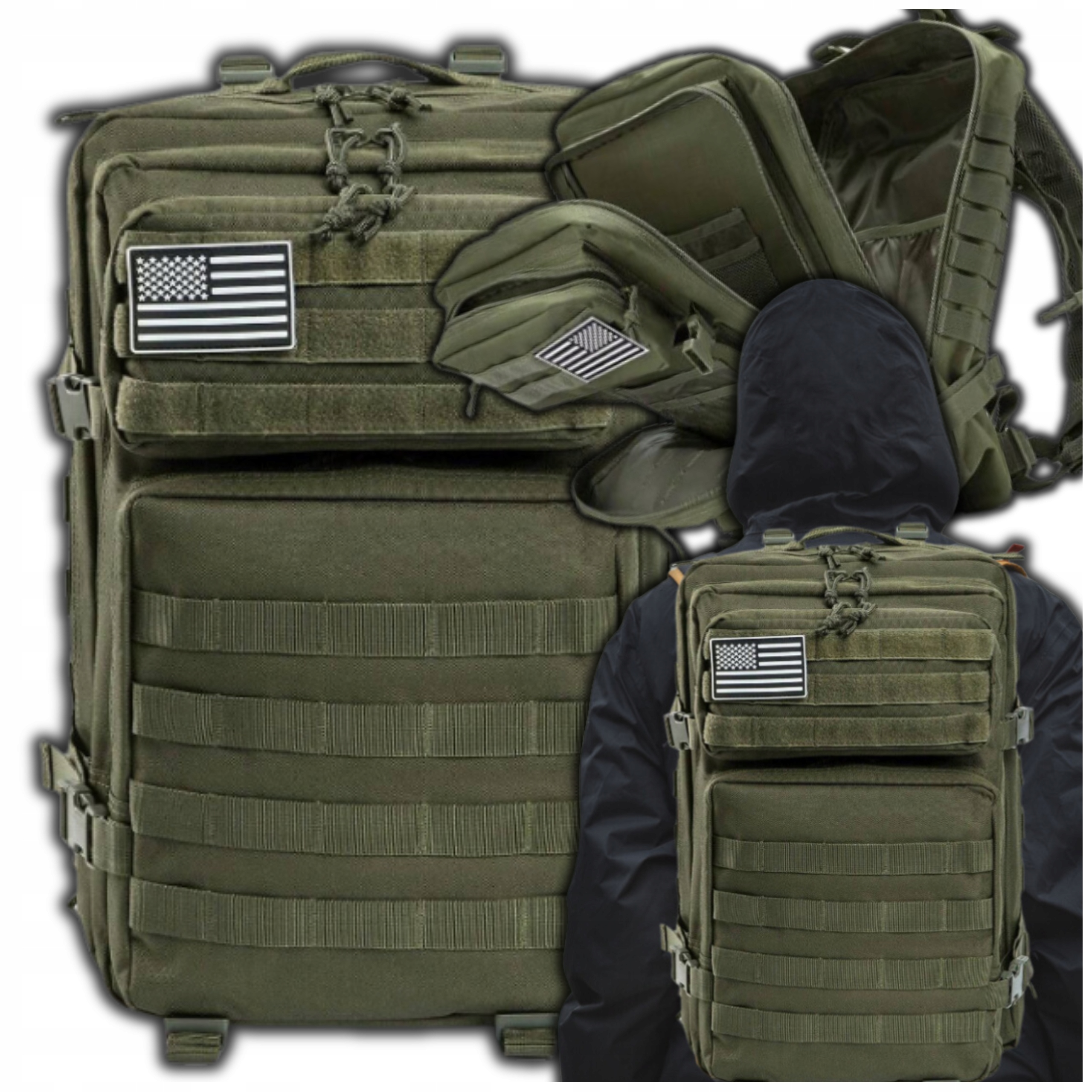 Plecak damski męski szkolny do samolotu szkolny młodzieżowy turystyczny 45L