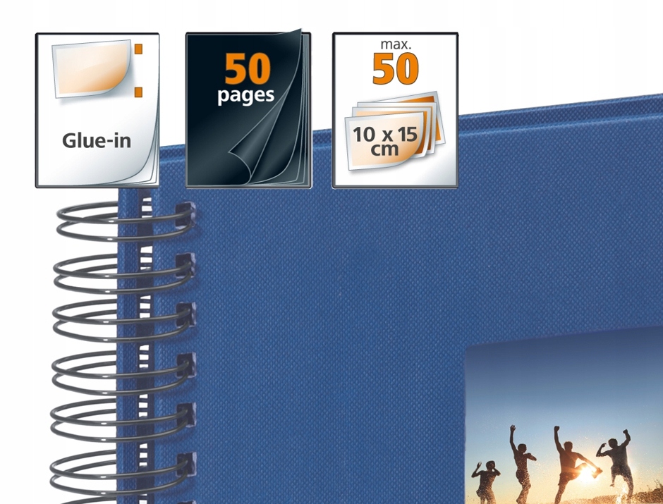 Hama ALBUM FINE ART 24x17/50 NIEBIESKI Format zdjęć 10x15
