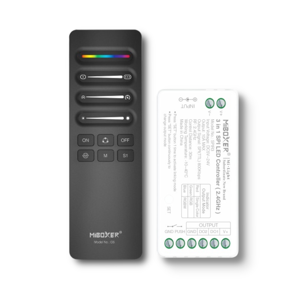 Zestaw MiBoxer Sterownik SPIR3 Pilot C6 Pixel Cyfrowa Magic WS2811 WS2814