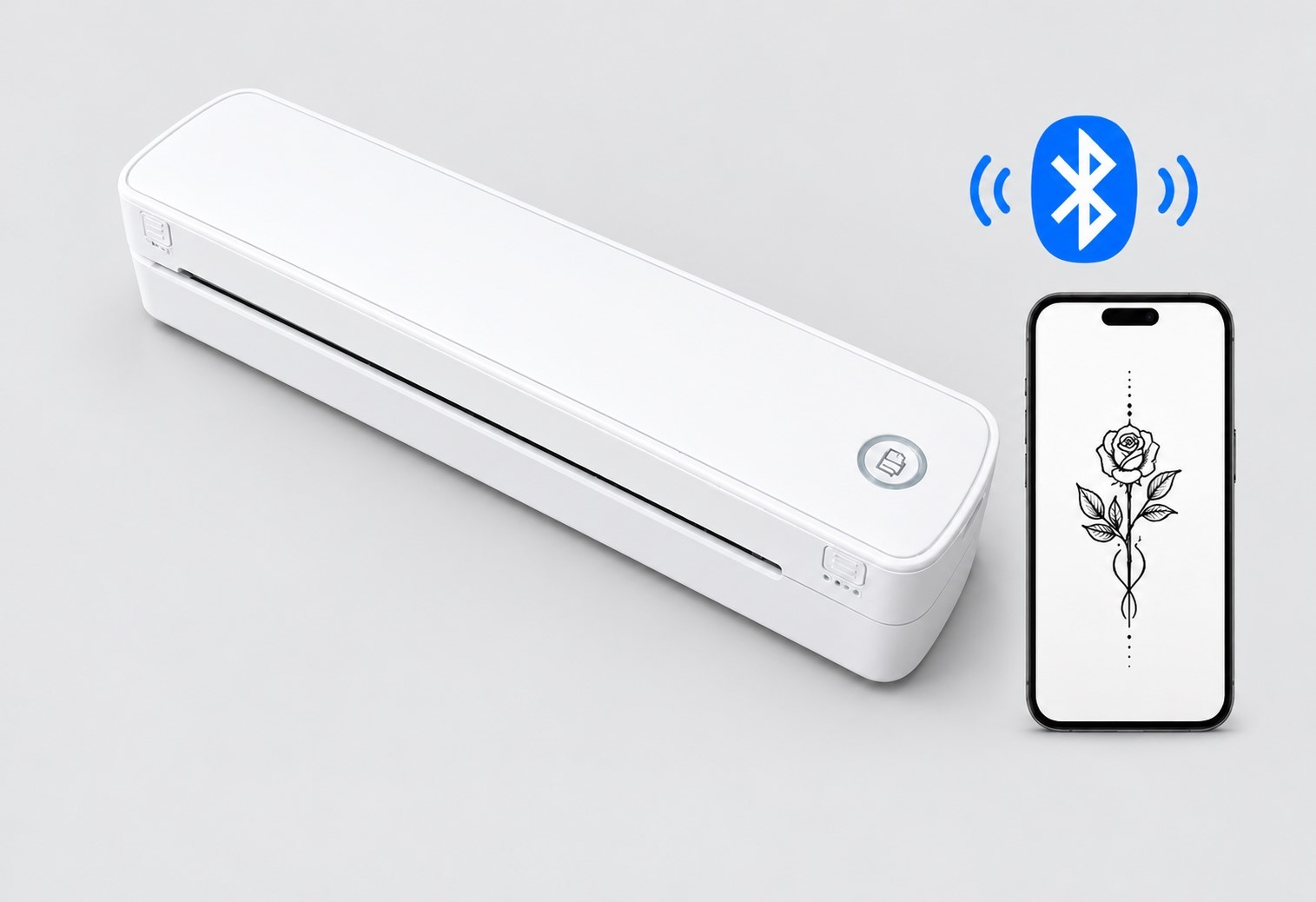 Termální Tiskárna A4 Tattoo Bílá Bluetooth 10 ks Termokalka