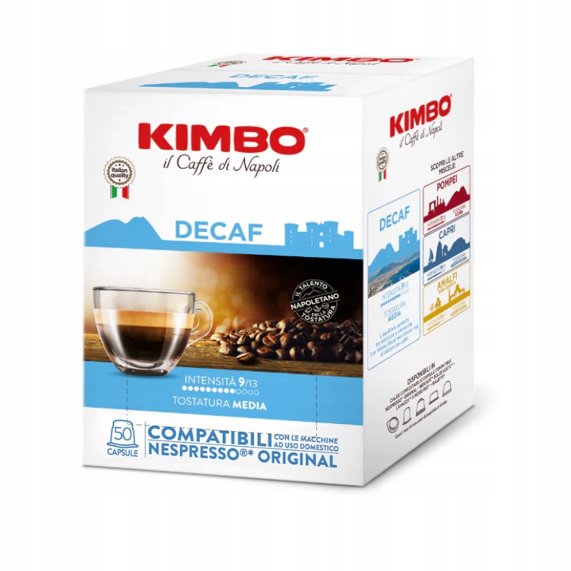 Levně Kimbo Decaf Káva kapsle pro Nespresso systém 50 kusů bez kofeinu