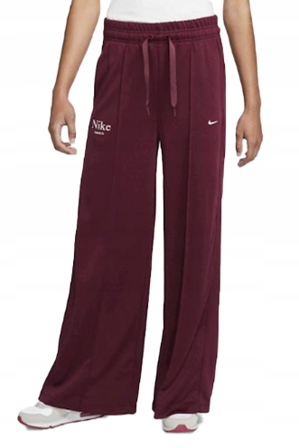 Dámské kalhoty Nike Wide Leg Volné Široké nohavice Bordové DQ4504-638 S