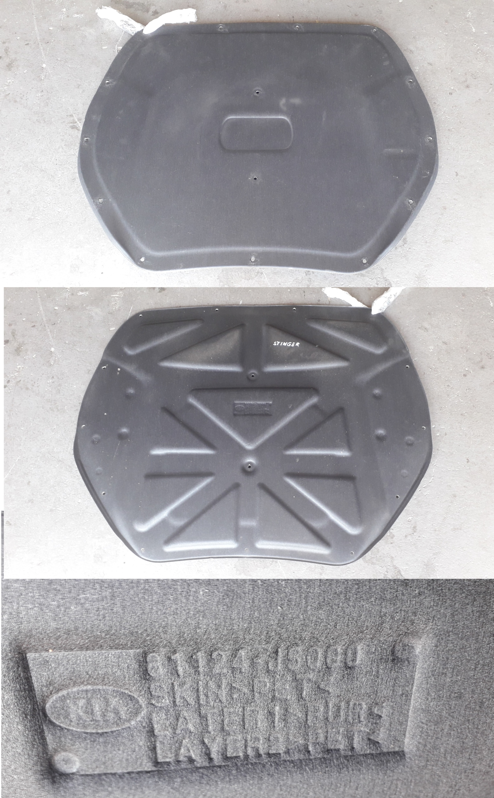 81124-J5000 81124J5000 - KIA STINGER 2017 - ЗВУКОИЗОЛЯЦИЯ КАПОТА + ЗАПОНКИ