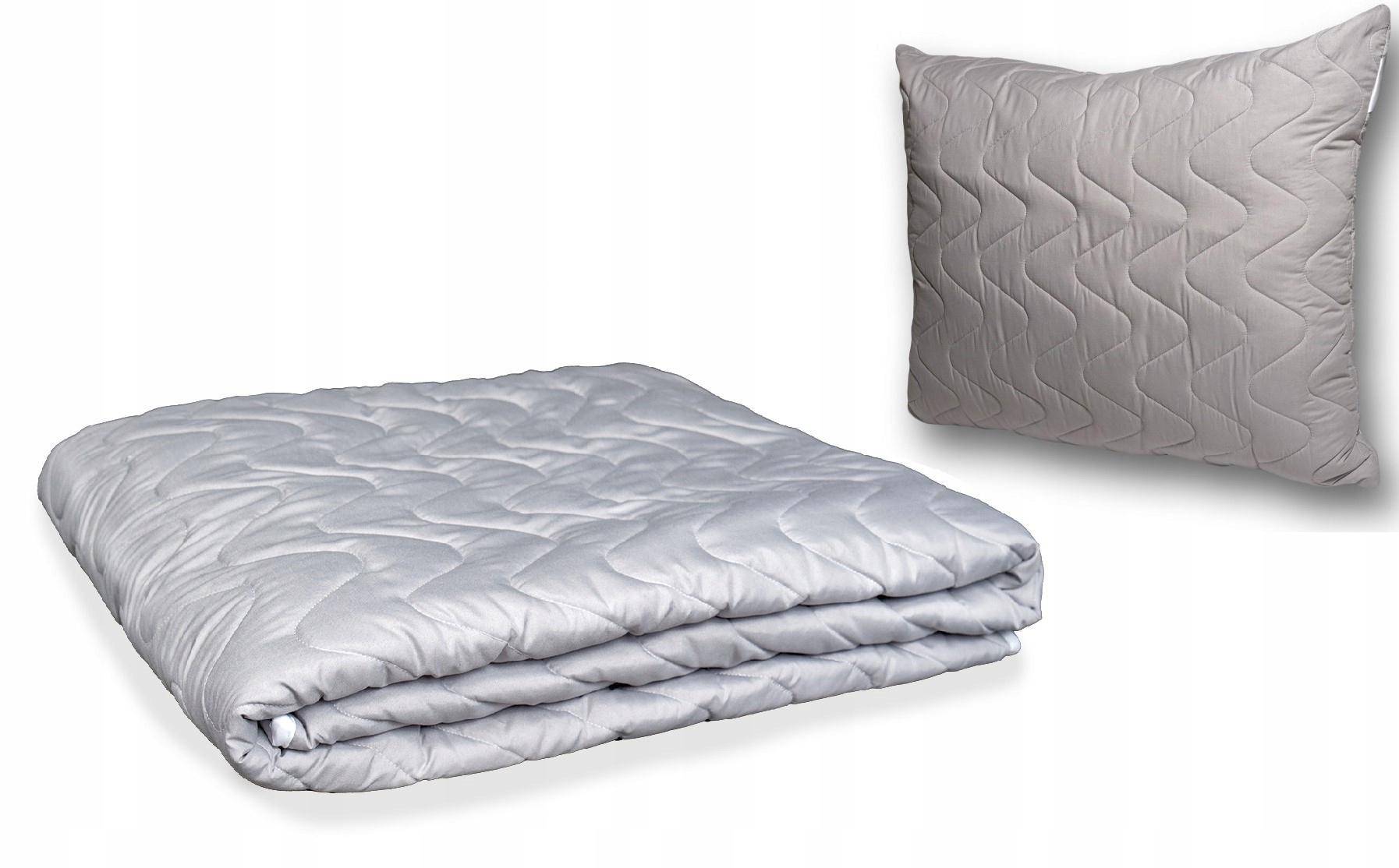Set Letní přikrývka 160x200 a Polštář 70x80 Antialergická Barva Šedá