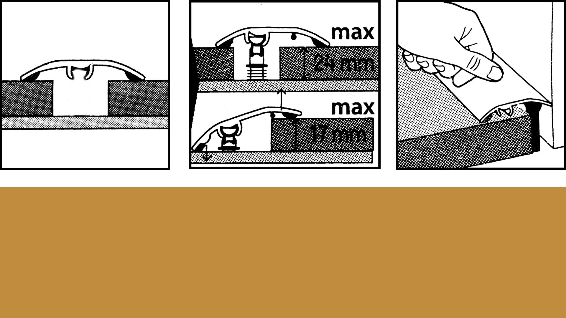 Listwa SAMOPRZYLEPNA Progowa Aluminiowa 37mm x 93cm, DĄB SCANDINAVIAN Szerokość 37 mm