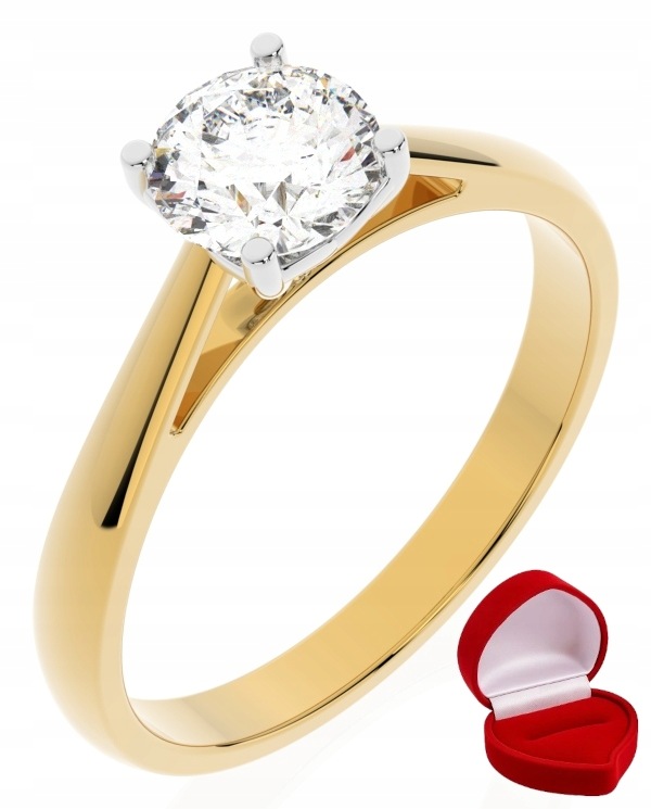 Zlatý Prstýnek 585 14k Diamant Lab Brylant 0,70 ct R0