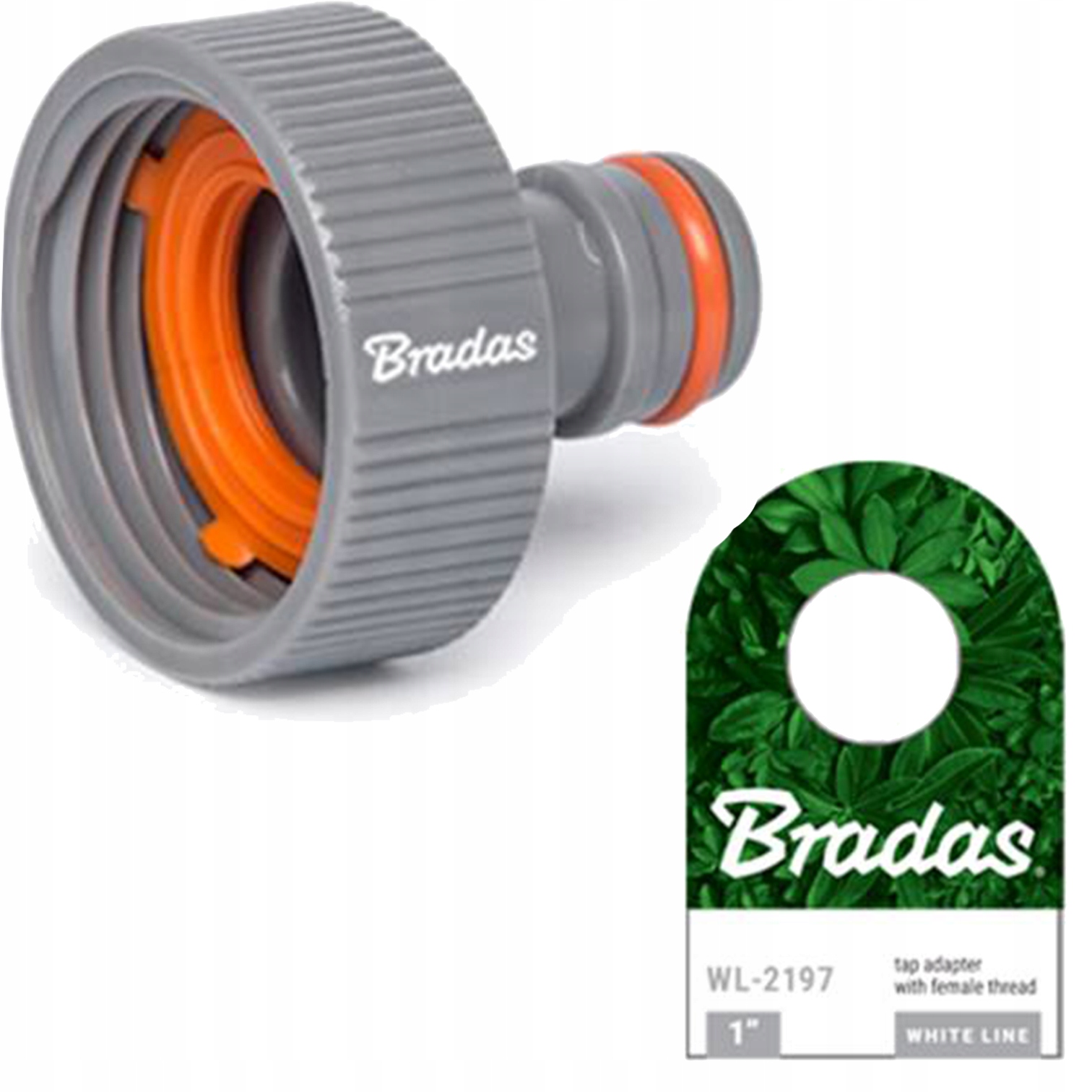 Przyłącze na kran 1" z gwintem wewnętrznym, do ogrodu BRADAS WL-2197 WHITE Stan opakowania oryginalne