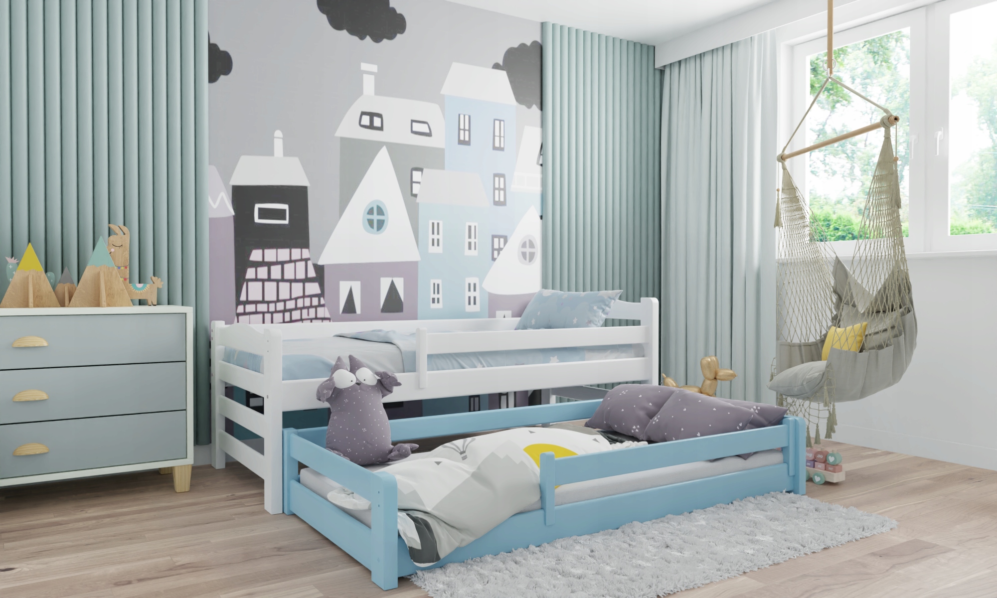 Łóżko podwójne wysuwane 160x80 Marka BELTOR