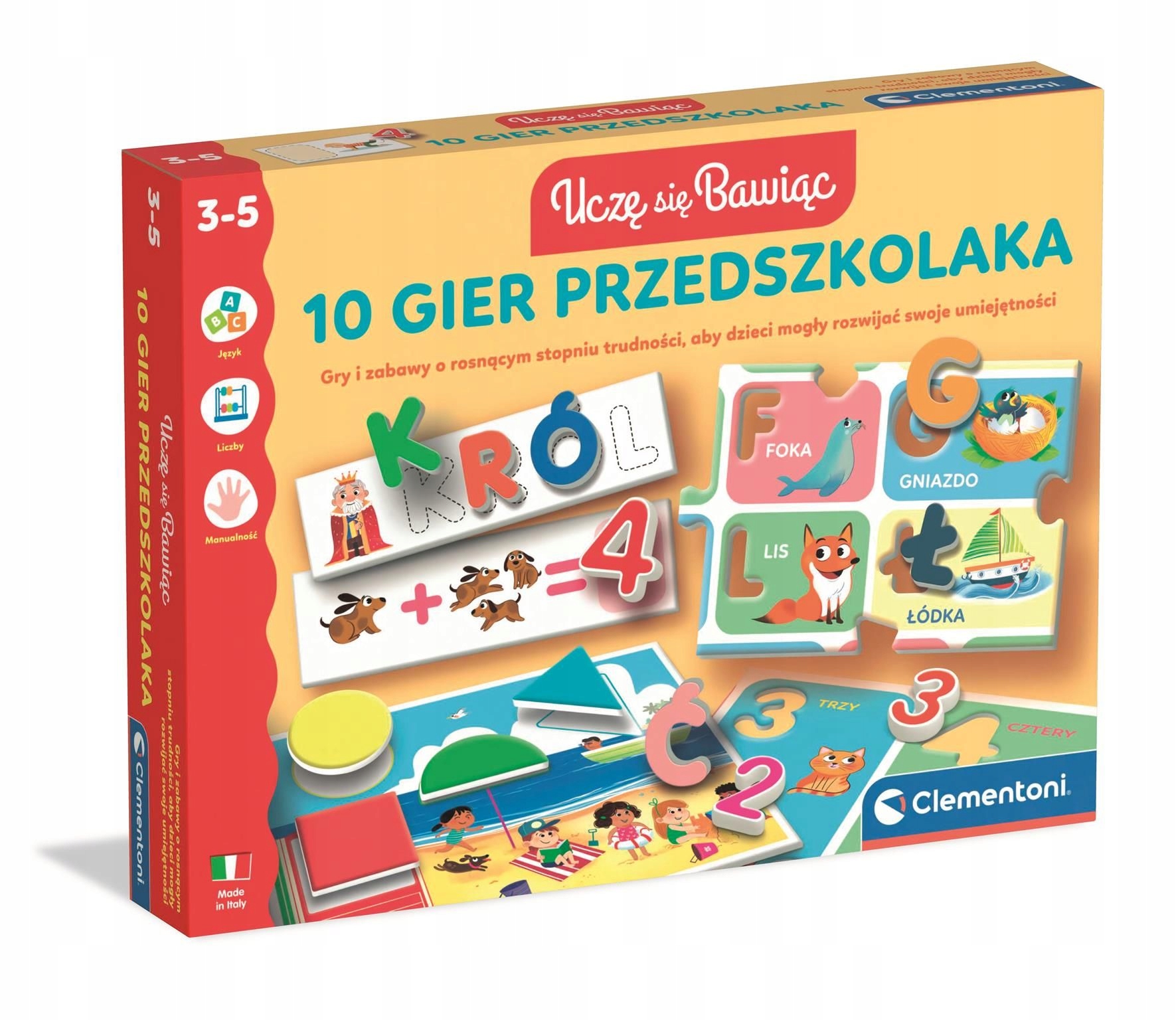 Gra planszowa Uczę Się Bawiąc 10 Gier Clementoni