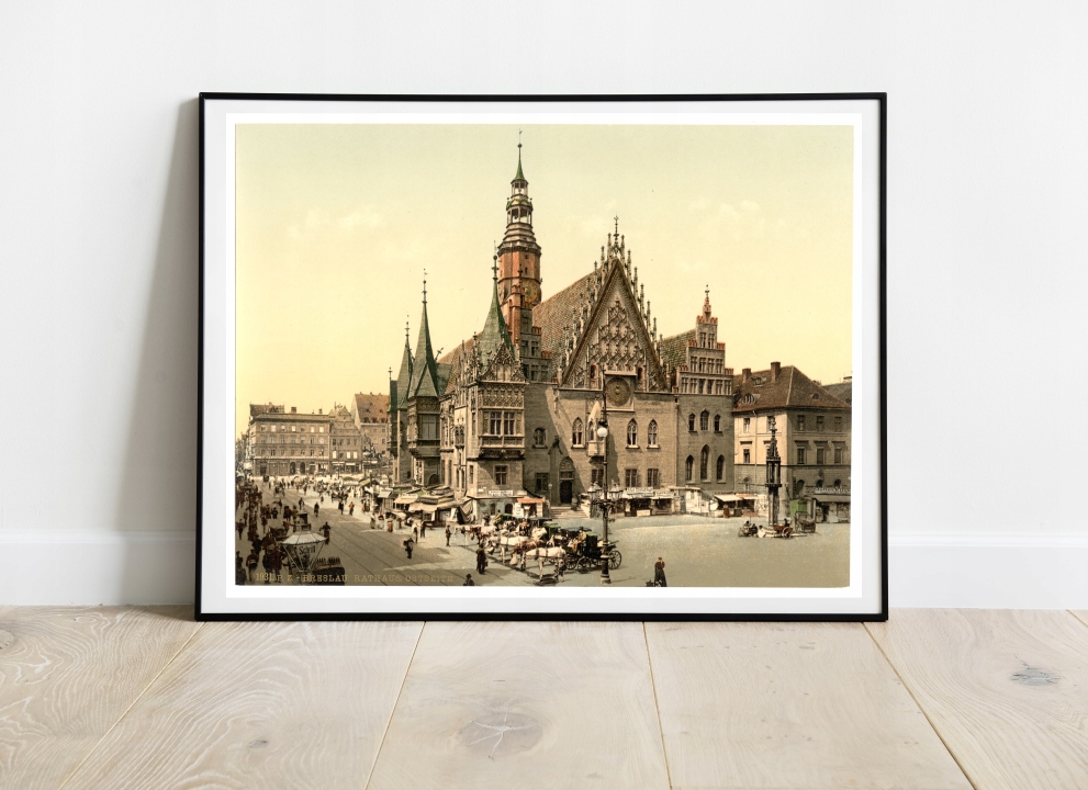 Wroclaw 1931r. Breslau Rynek zdjecie 70x50cm