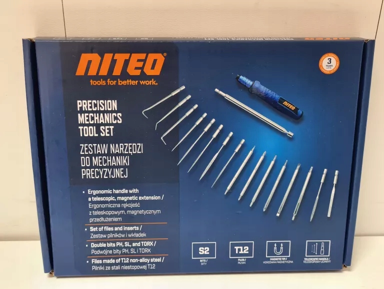 ZESTAW NARZĘDZI DO MECHANIKI PRECYZYJNEJ NITEO PTS0363-26 - kod kreskowy EAN 5905118117648