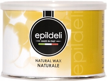 EPILDELI wosk do depilacji naturalny 400ml + PASKI Postać w puszce