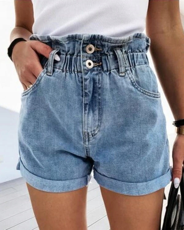 

Spodenki jeansowe wysoki stan Blue Jeans