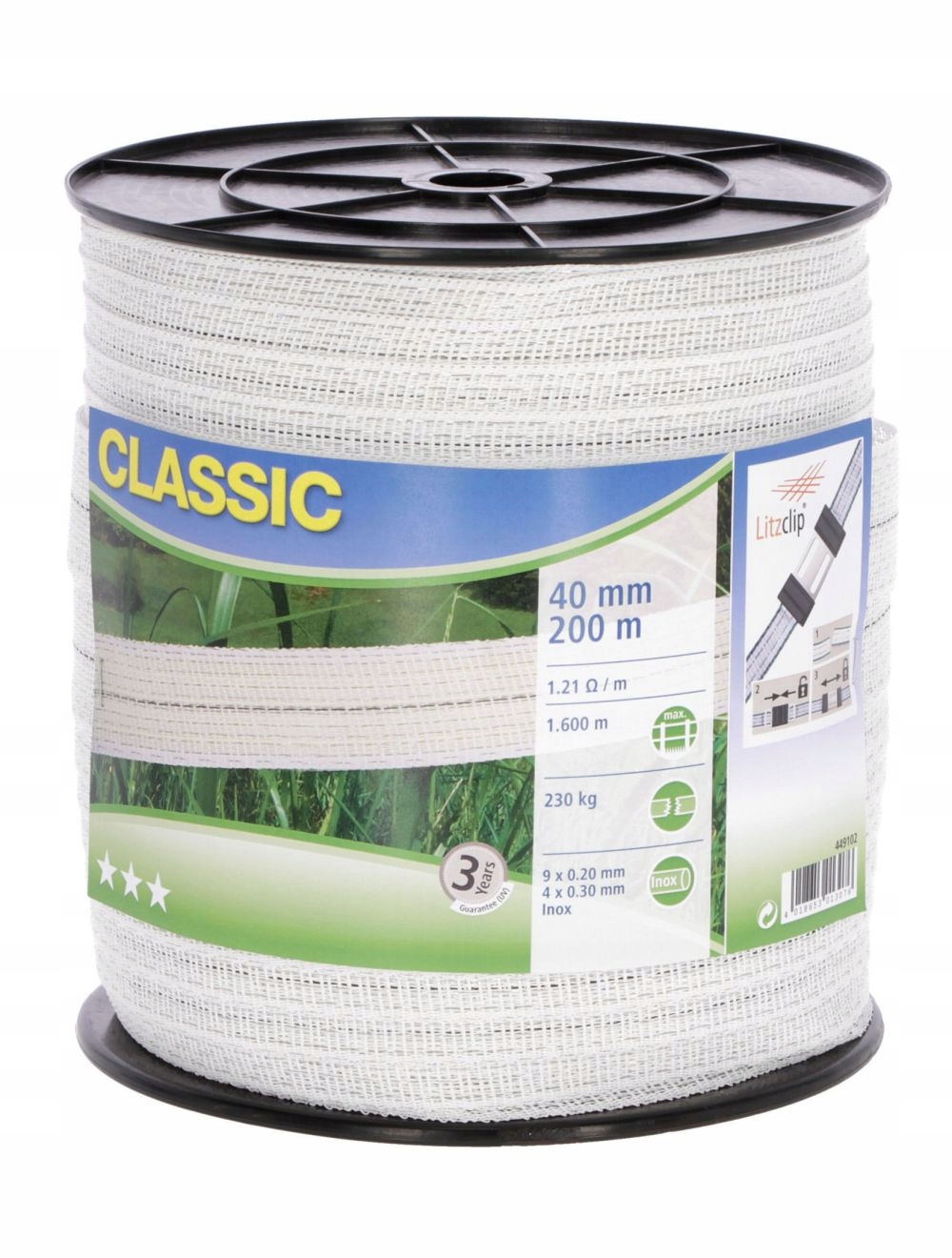 TAŚMA OGRODZENIOWA CLASSIC 200 M X 40 MM, KERBL