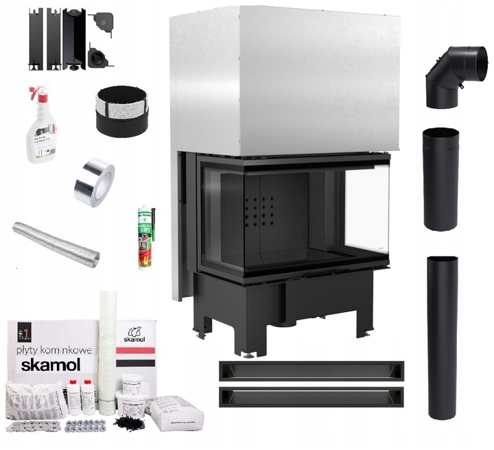 Krbová Vložka 3 skla Nbc 10 800X400 Gilotina Černá Sada