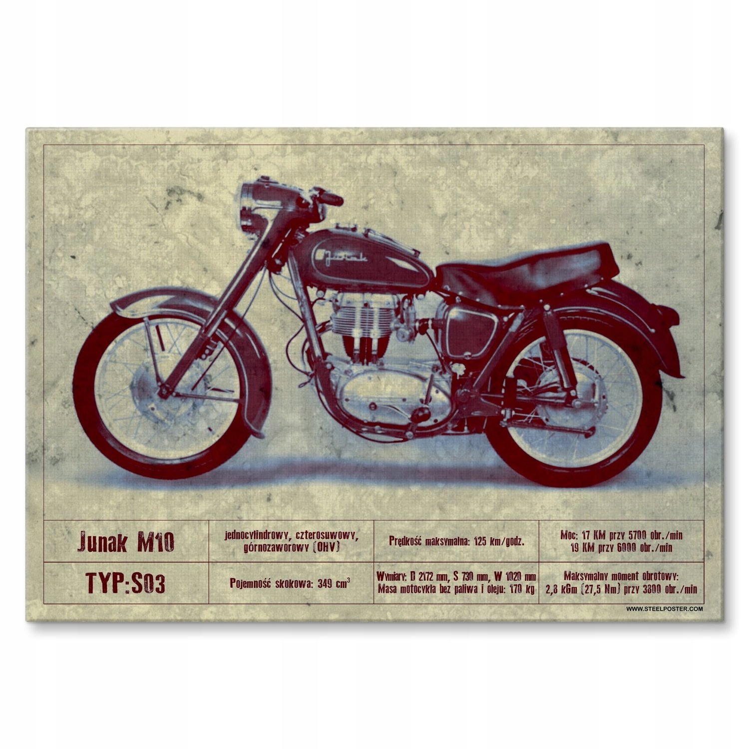 

Plakat metalowy Junak M10 S