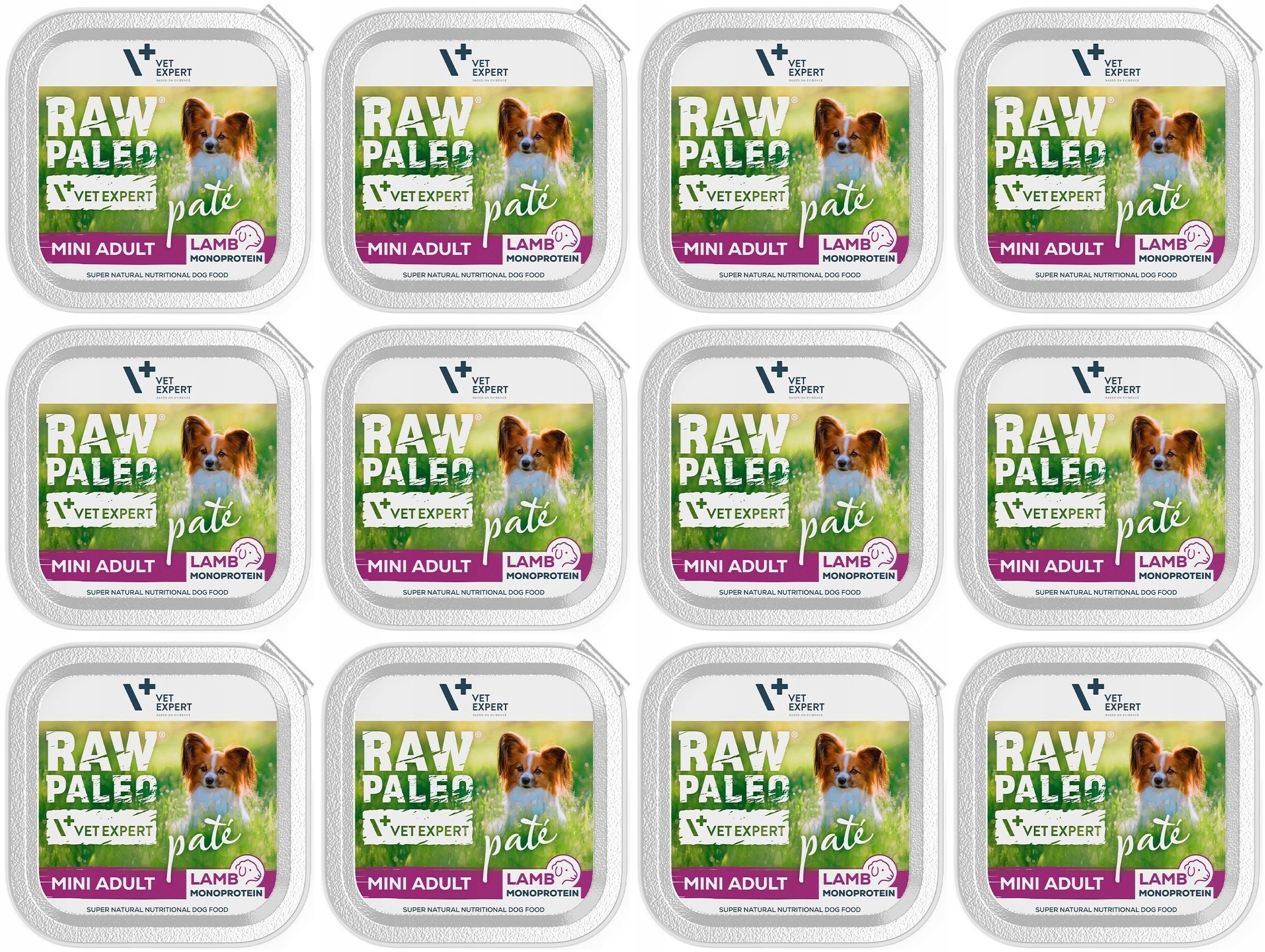Levně VetExpert Raw Paleo Pate Mini Adult Lamb 12 x 150g