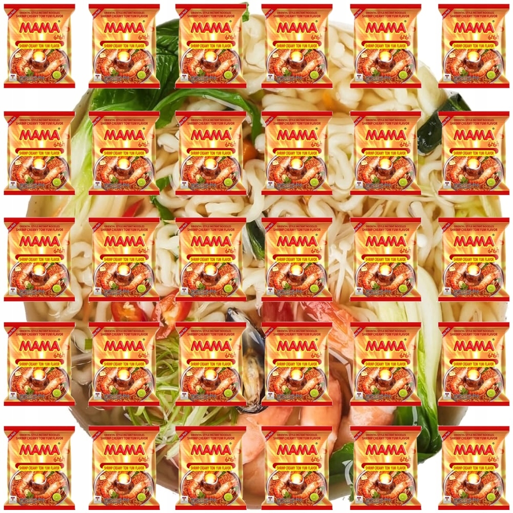 Levně Karton Thajská instantní polévka Příchuť Krevety Krémové Tom Yum 30x55g Mama