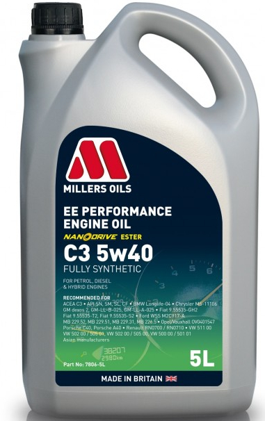 Olej silnikowy Millers Oils Ee Performance C3 5W40 5L