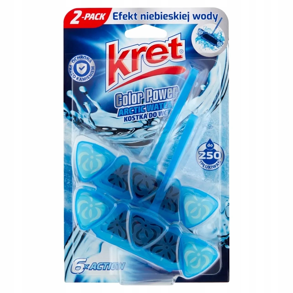 

Kret Kostka do Wc Barwiąca wodę 2x40g Arctic