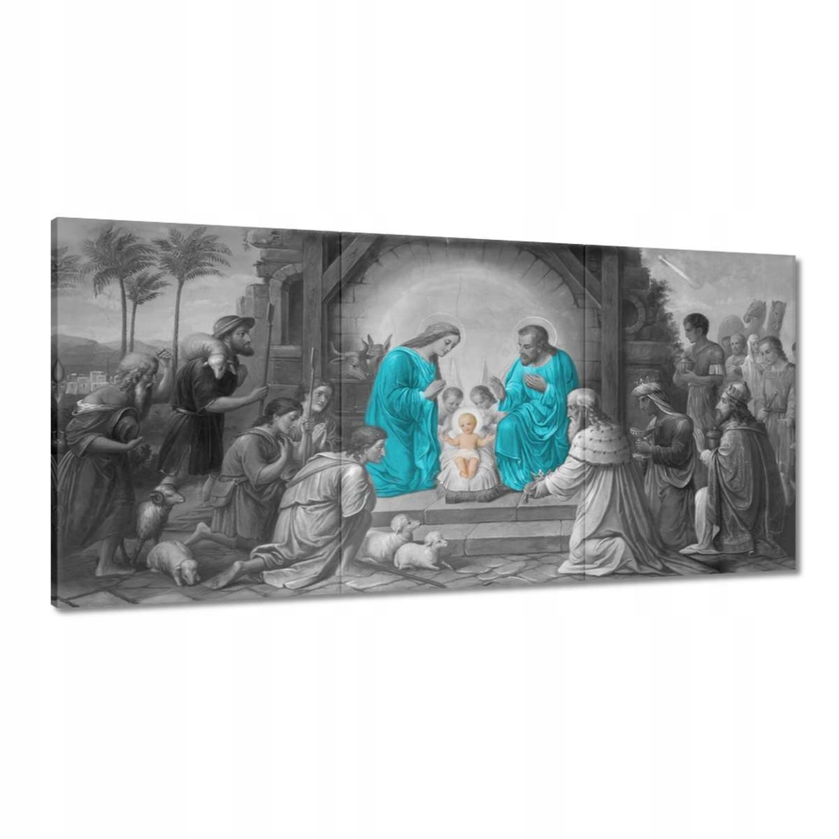 Obrazy 180x90 Svätá rodina tyrkysová