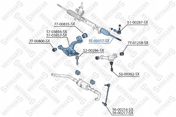 Drążek kierowniczy Land Rover Range Rover Sport 4.