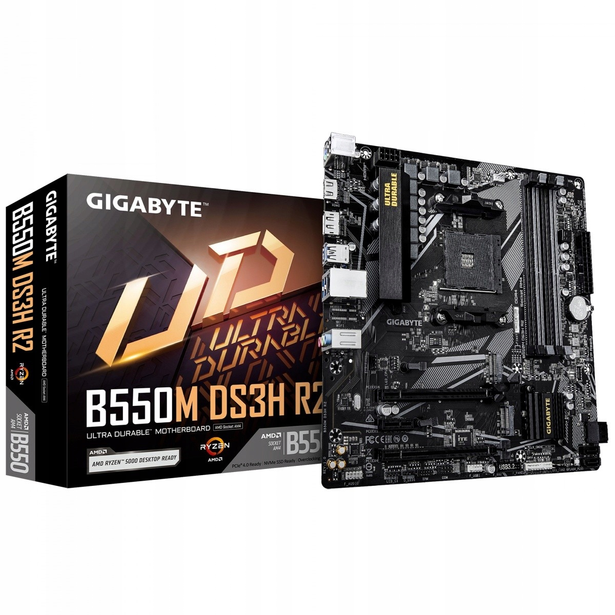Gigabyte Płyta główna B550M DS3H R2 AM4 4DDR4 Dp/hdmi mATX