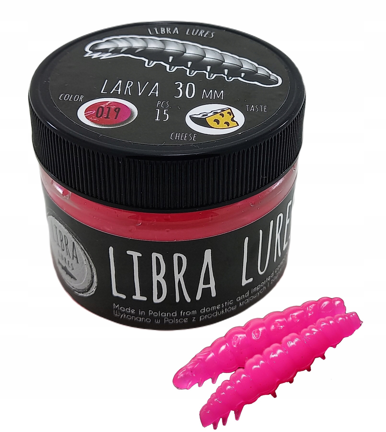 Libra Lures Przynęta Larva 019 Hot Pink Ser 3cm 15 szt.