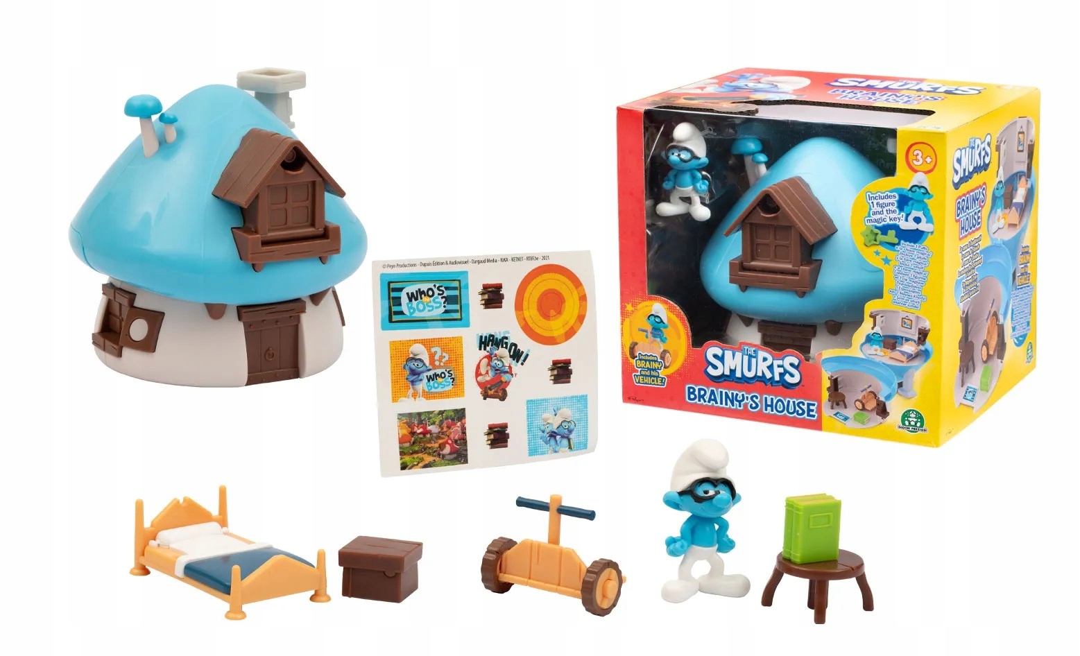 Smerfy Niebieski Domek Smerfów Mądrala Figurka Akcesoria Wioska Gargamel