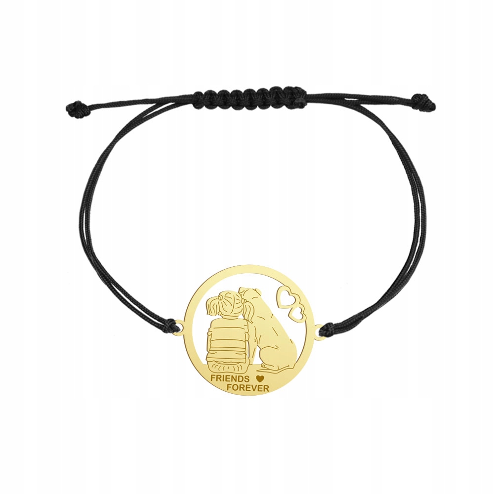 Zlatý náramek Friends Forever 925 šňůrka Dárek Žena Gravírování Bonus