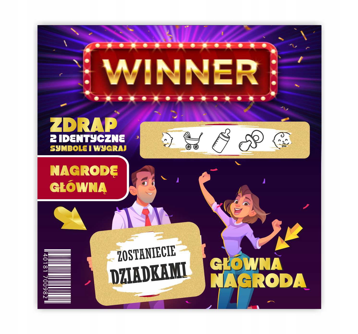 

Zdrapka los jestem w ciąży dla taty babci dziadka
