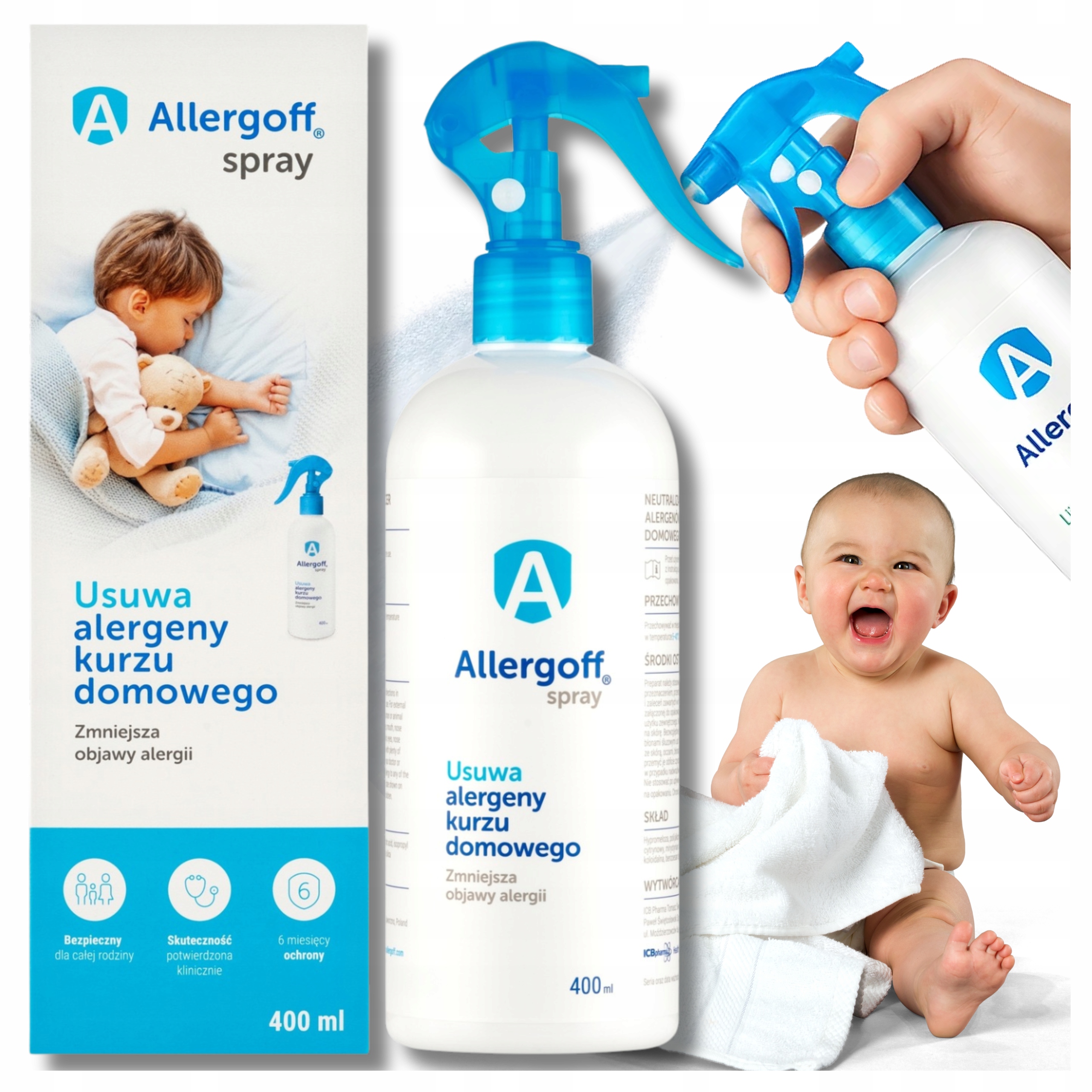 Levně Čisticí Prostředek Na Mytí Sprej Neutralizátor Alergií A Prachu Allergof