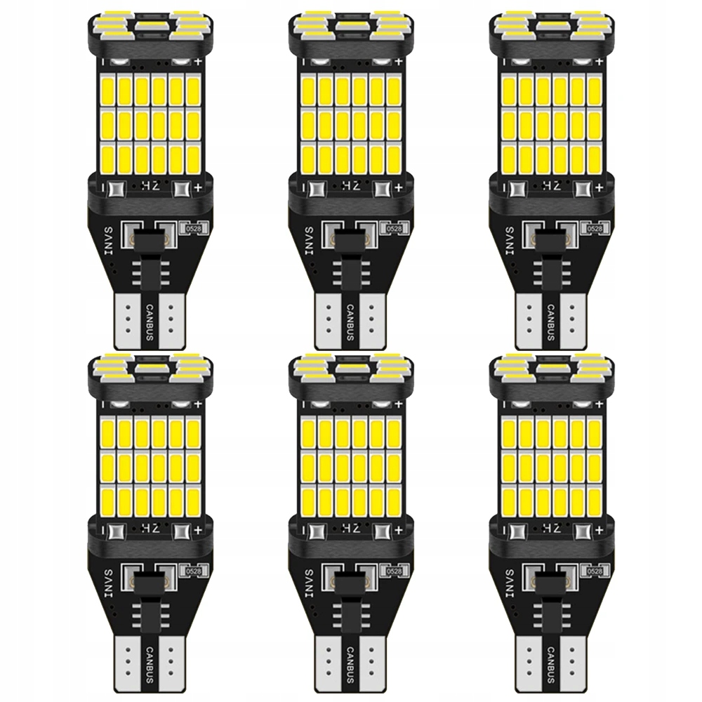 6PCS T15 W16W 921 912 T16 T10 902 LED Bulbs H