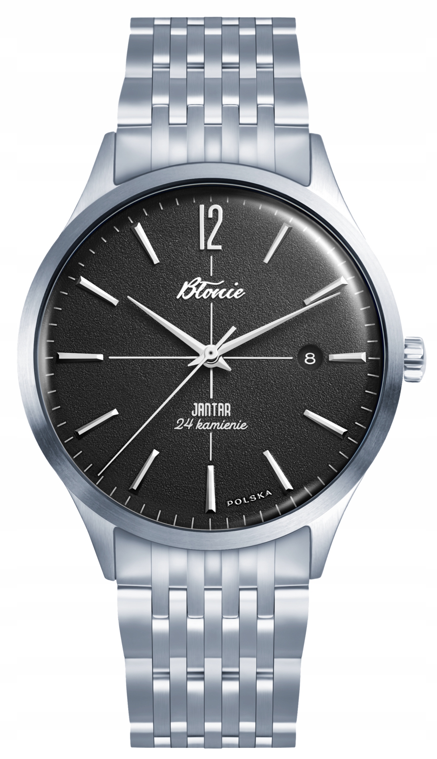 Nový Originální Pánské hodinky Błonie Jantar Noc klasický box gravírování