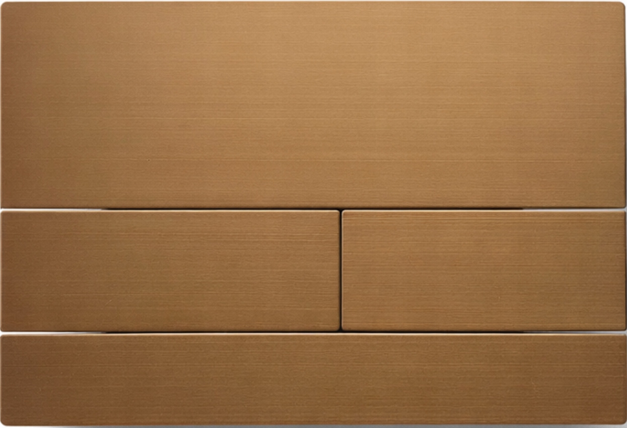 Ocelové splachovací tlačítko T2 Rose zlaté pro Wc Geberit Duofix Sigma UP320