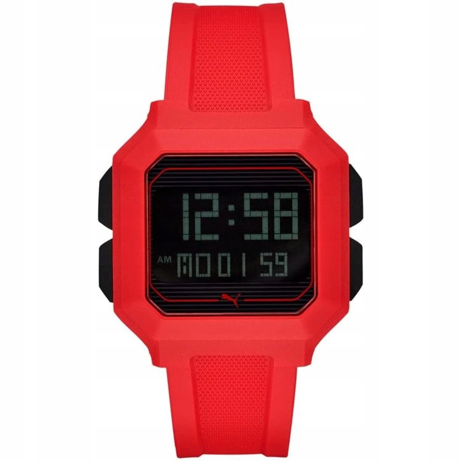 Pánské hodinky sportovní hodinky Puma Remix P5019 křemenný digitální červený