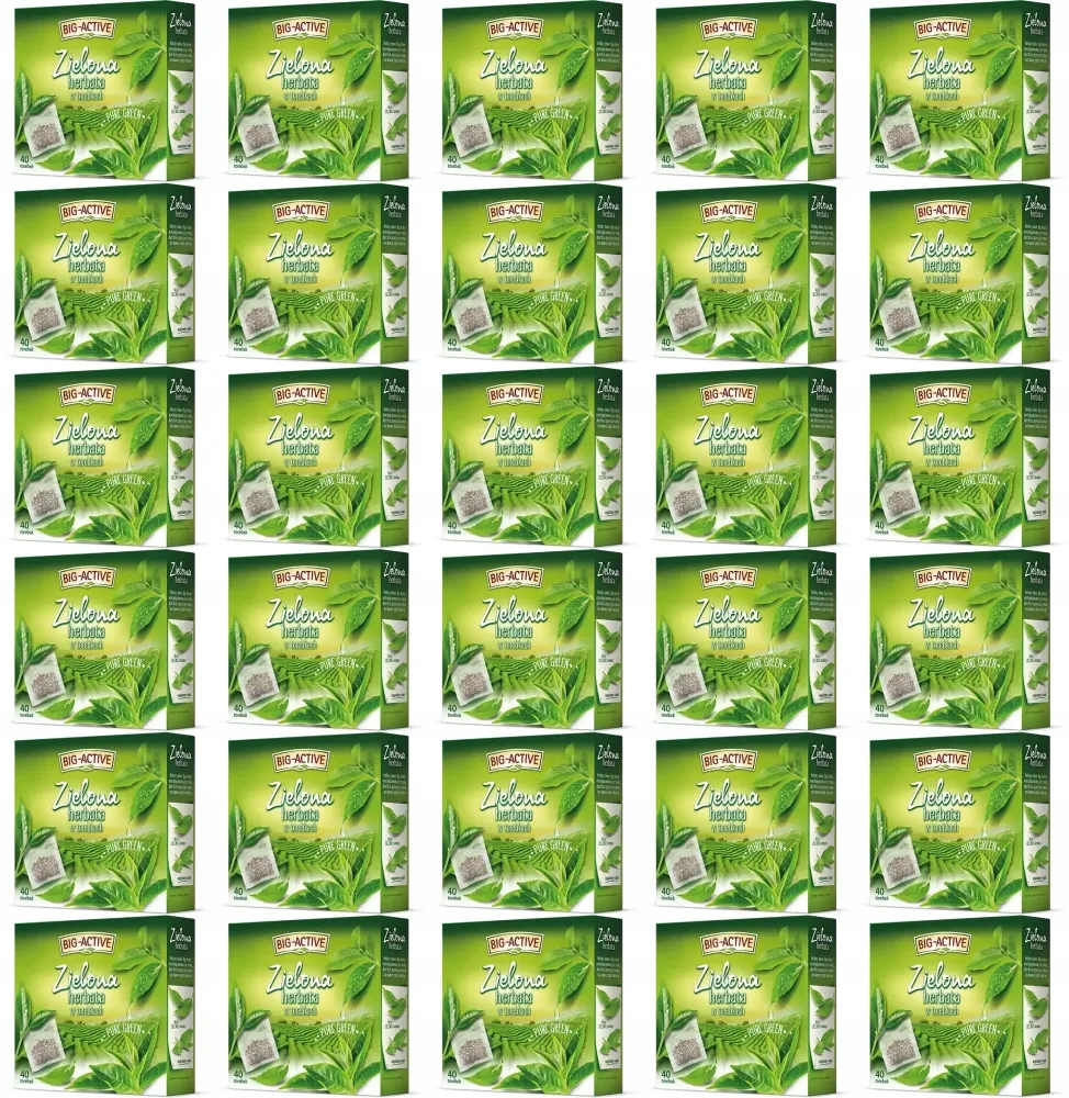 Big Active herbata Zielona Pure Green 40 Torebek x42