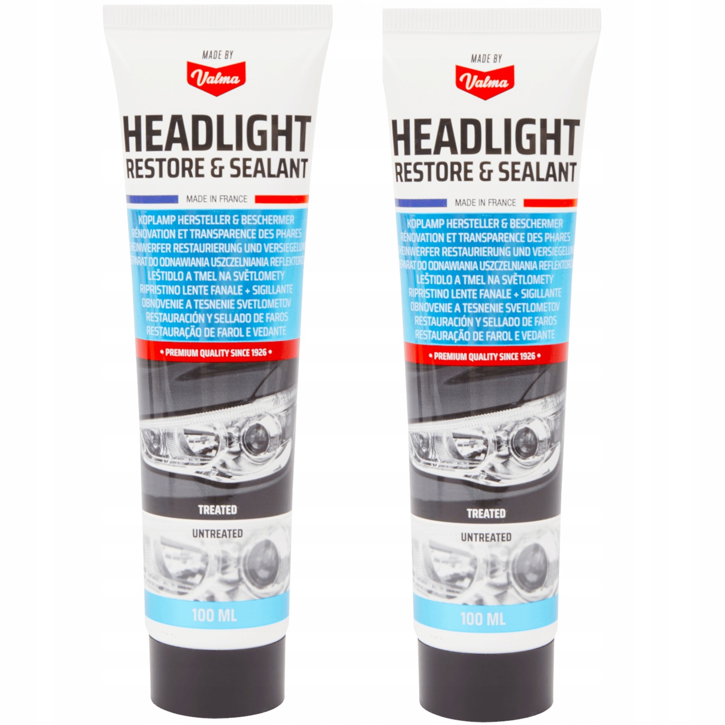 Pasta Do Reflektorów Lamp Samochodowych 100ML Zestaw 2 Sztuk