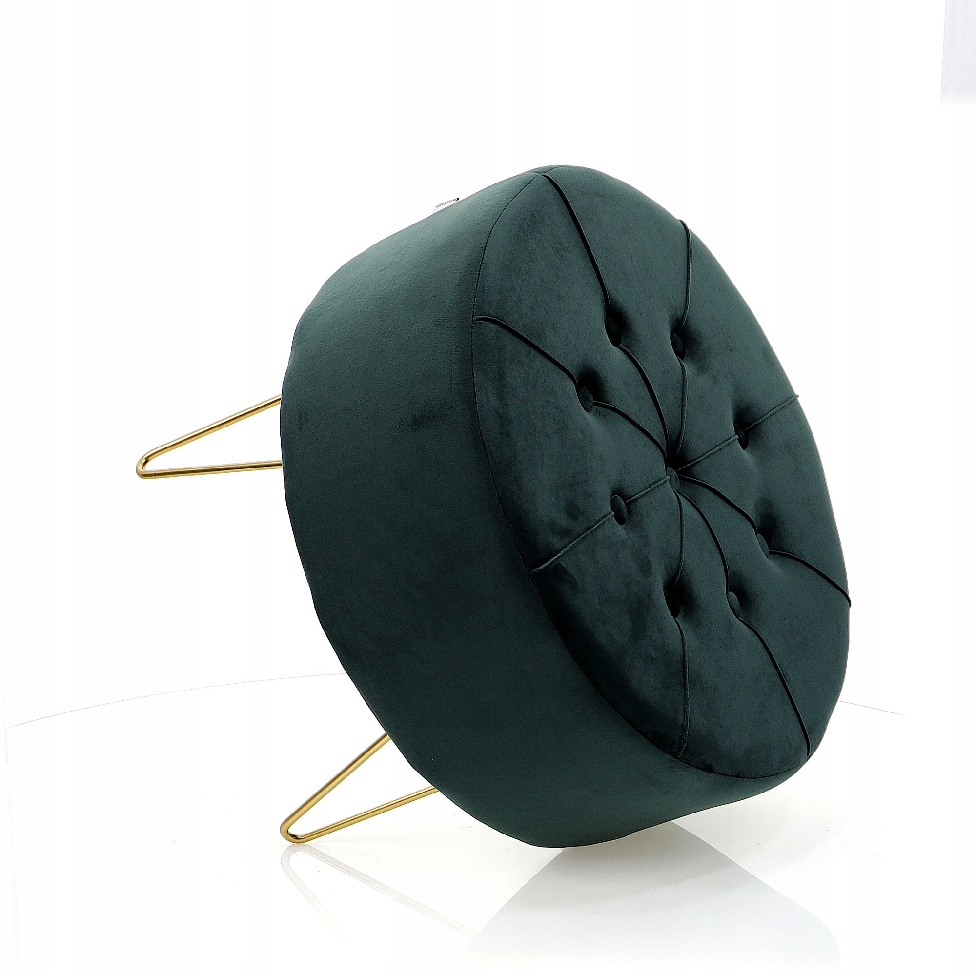 Pufa Welurowa Złota Butelkowa Zieleń Welur 43cm Kod producenta MSP33BLACK/GOLD