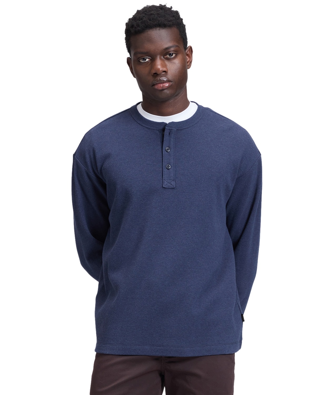 Koszulka Lee Ls Henley 112386333 Indigo Heather XXL