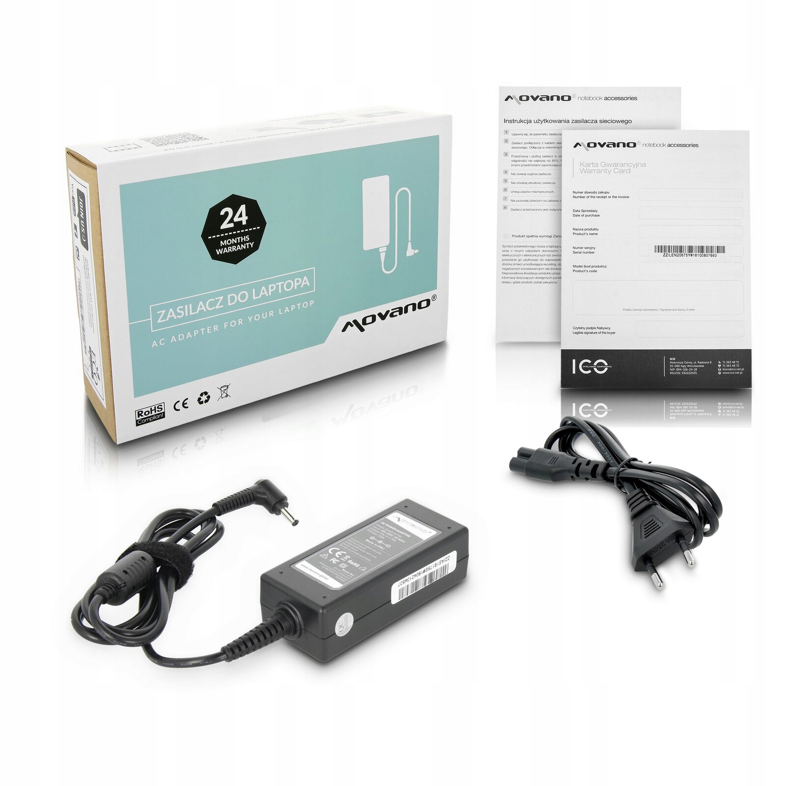 

Ładowarka AD890526 do Asus 19V 33W 1,75A 4,0x1,35
