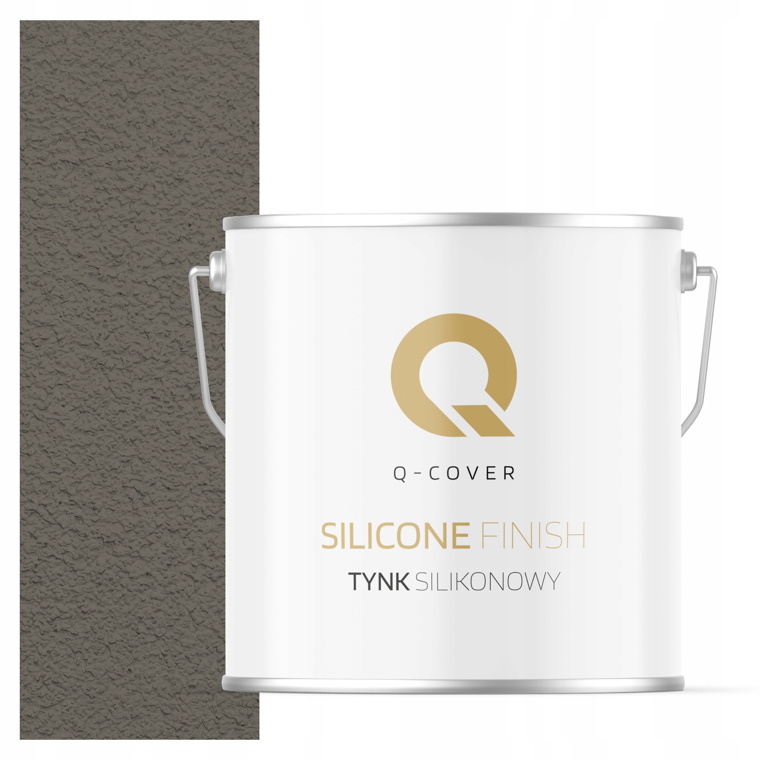 Silikonová Fasádní Omítka Šedá Tmavá Teplá F296 7 Kg Granulace 1.5 mm