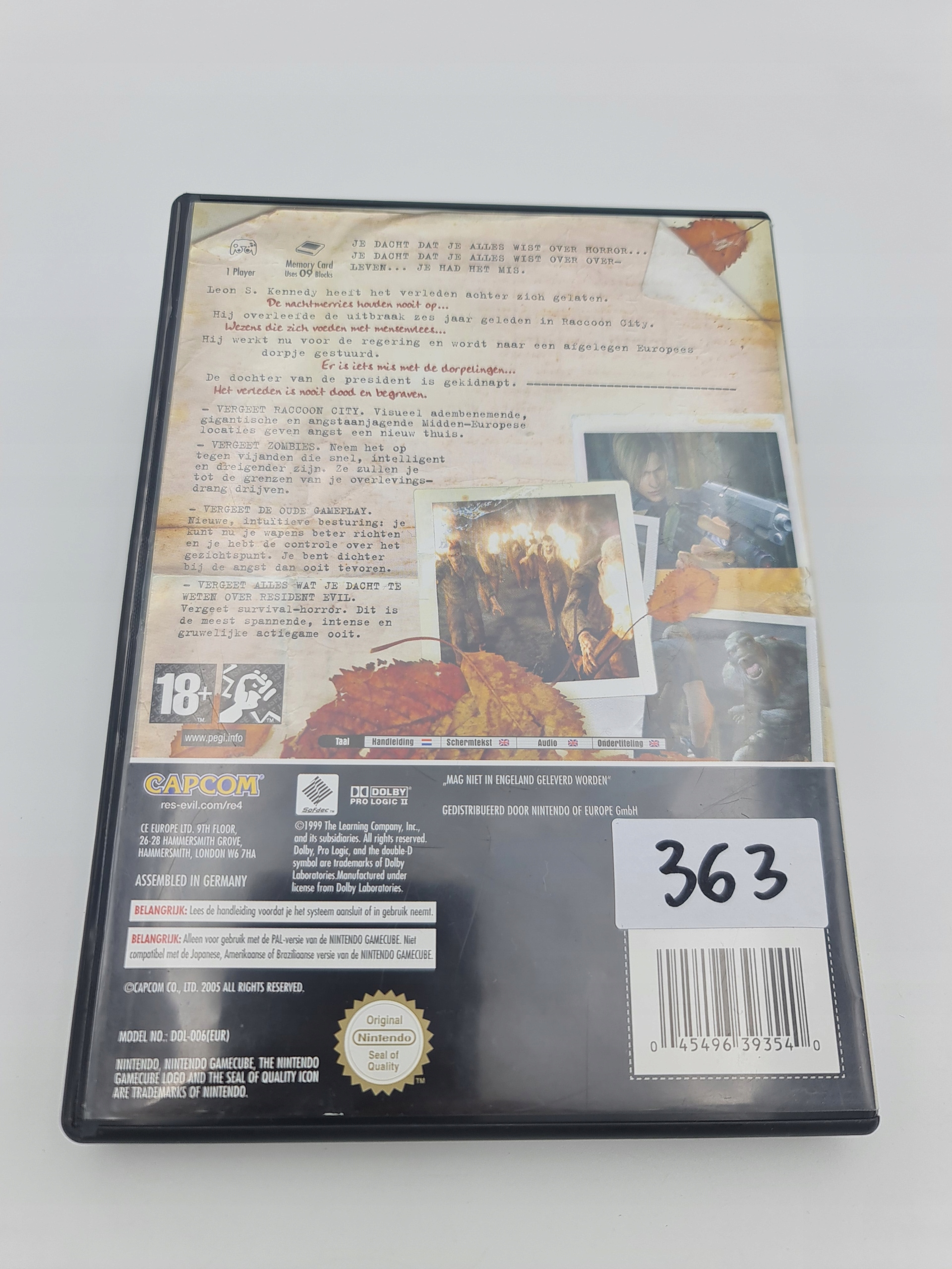 NINTENDO GAMECUBE RESIDENT EVIL 4 Platforma Nintendo GameCube