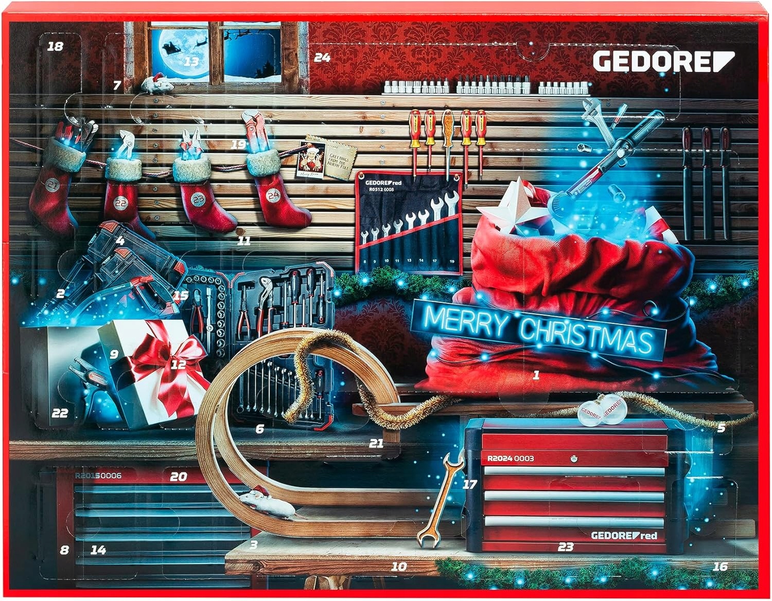 Profesionální adventní kalendář Gedore Red, Limitovaná Edice Nástrojů!