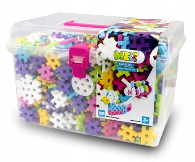 

Meli Klocki Basic Constructor Pink Travel Box 1000