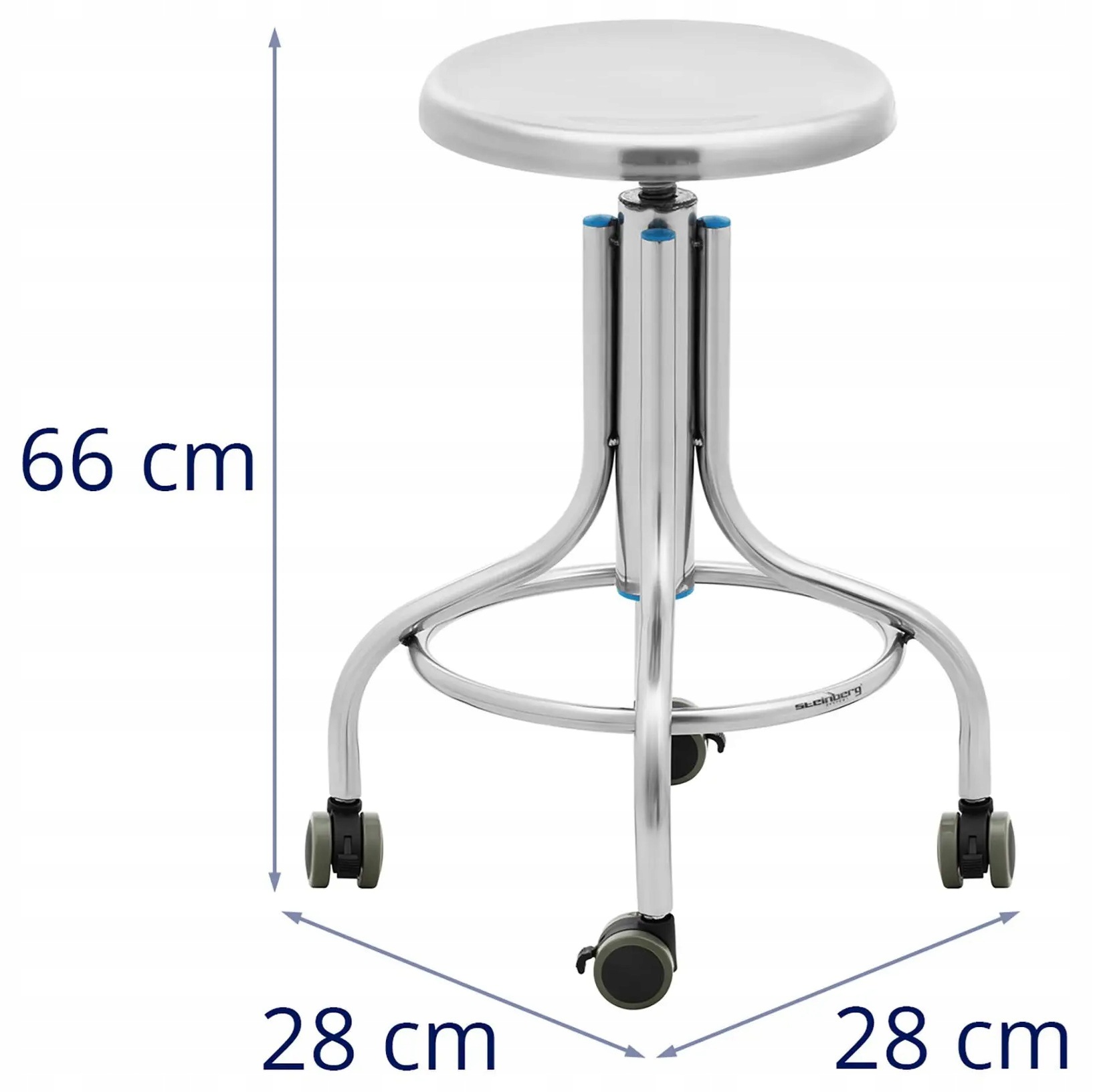 Taboret laboratoryjny na kółkach 100kg 29cm Steinberg SBS-LF-146 10030872